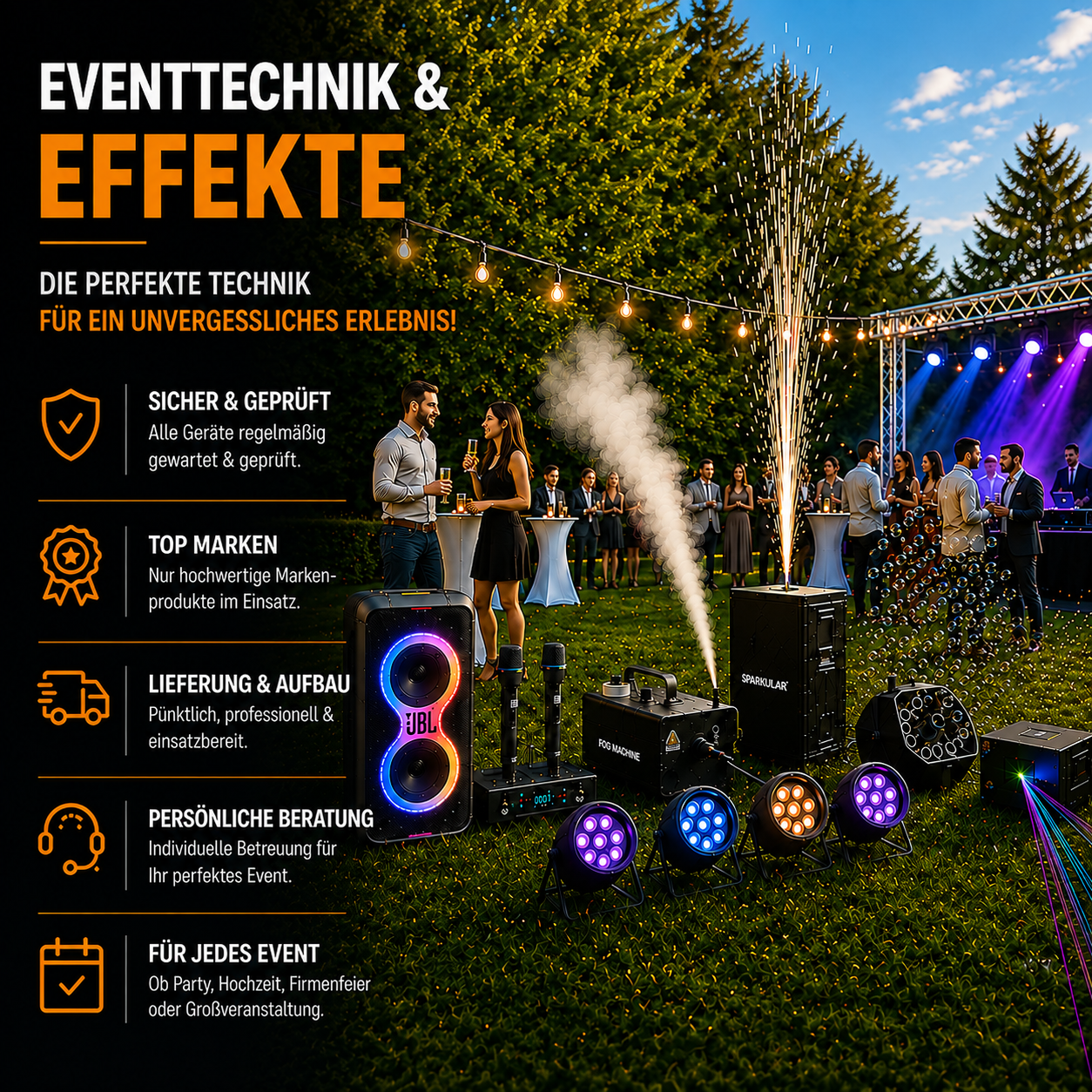 Eventtechnik und Spezialeffekte für Veranstaltungen in Berlin