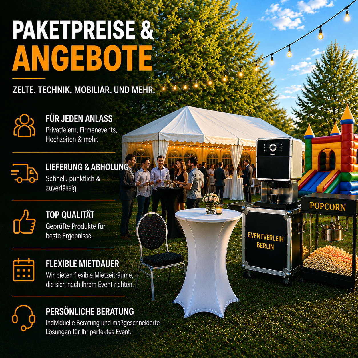 Paketpreise und Angebote für Eventveranstaltungen in Berlin